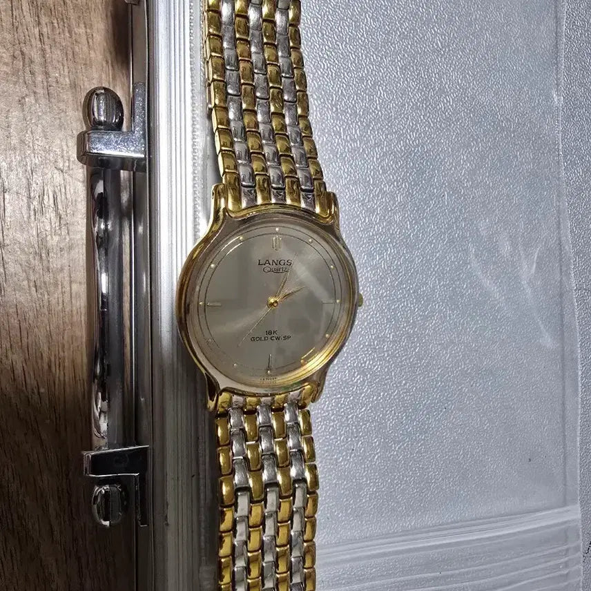 [BUNJANG] L'ance 18K Gold & Steel Combination Quartz Watch / 랑스 쿼츠 시계 18k 콤비