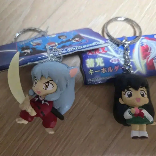 [BUNJANG] Inuyasha Classic Figure Keychains Set (Inuyasha & Kagome) / 이누야샤 고전 피규어 키링 이누야샤,가영 일괄판매