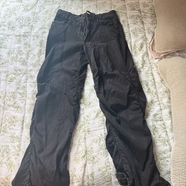 [BUNJANG] Wooyoungmi 24SS Black Shirring Denim Pants / 24ss 우영미 블랙 셔링 데님 팬츠