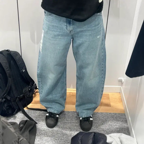 [BUNJANG] Uniqlo Baggy Curve Jeans Light Blue 27 / 유니클로 배기커브진 연청 27