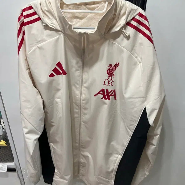 [BUNJANG] Adidas Liverpool FC All-Weather Woven Jacket White 3XL / 아디다스 리버풀 윈드브레이커 자켓 화이트 3XL (미개봉 X)
