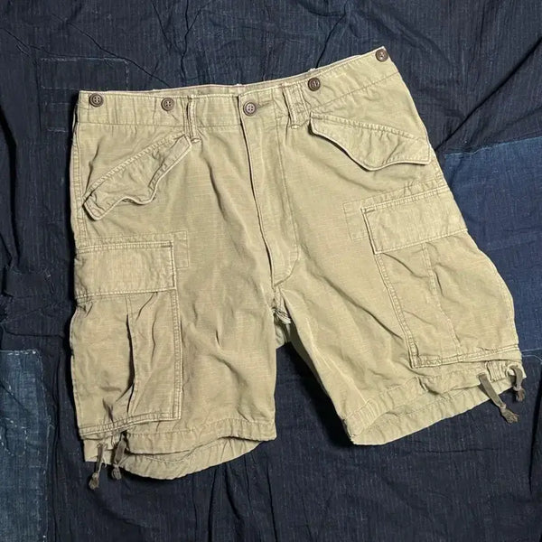 [BUNJANG] RRL Regiment Ripstop Cargo Shorts Khaki/Olive Green / R.R.L 레지멘트 카고 쇼츠 32