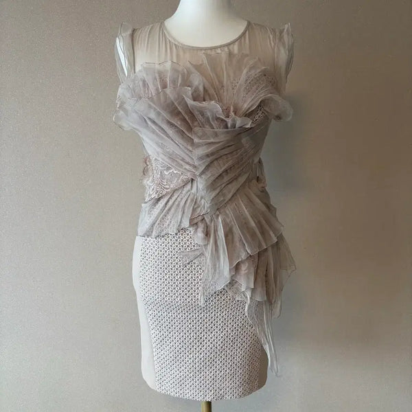 [BUNJANG] Obzee Appliqué Dress / [정품]Obzee 오브제 아플리케 원피스 44사이즈