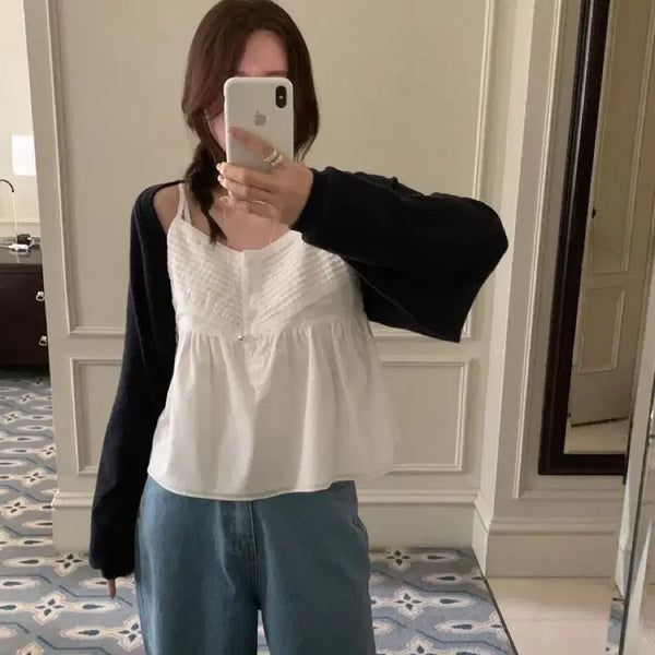 [BUNJANG] Mellounge Mumu Bustier White / 멜라운지 뮤뮤 뷔스티에