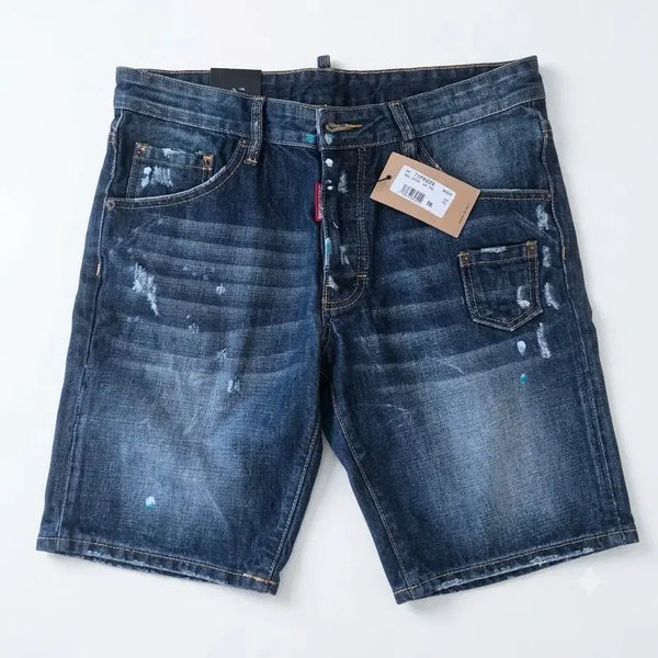 [BUNJANG] Dsquared2 Men's Washed Denim Paint Shorts Size 50 / 택새제품 디스퀘어드 남성 워싱 데님 페인트 청반바지 50사이즈