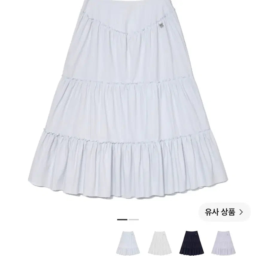 [BUNJANG] Glowny Rodeo Ruffle Skirt Sky Blue S / 글로니 로데오 러플 스커트 스카이블루 s