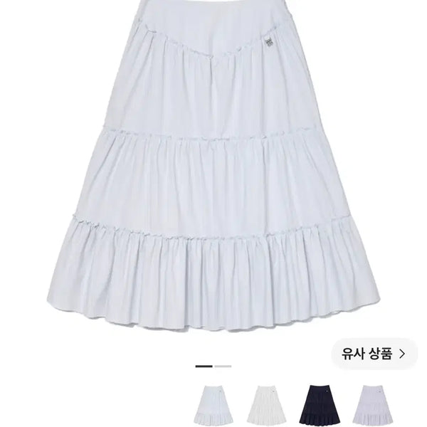 [BUNJANG] Glowny Rodeo Ruffle Skirt Sky Blue S / 글로니 로데오 러플 스커트 스카이블루 s
