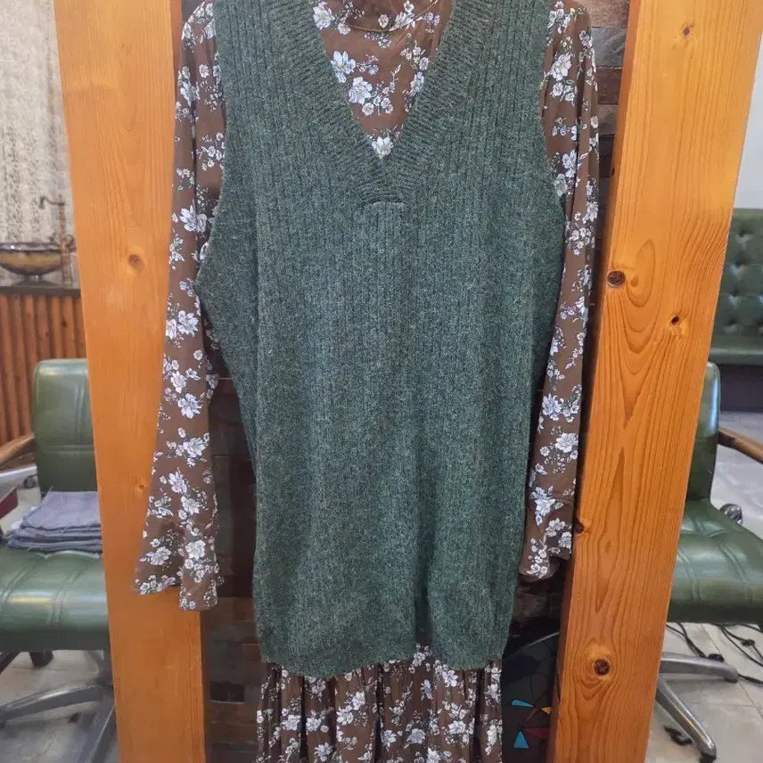 [BUNJANG] Papaya Brand Floral Pattern Long Dress / 파파야브랜드