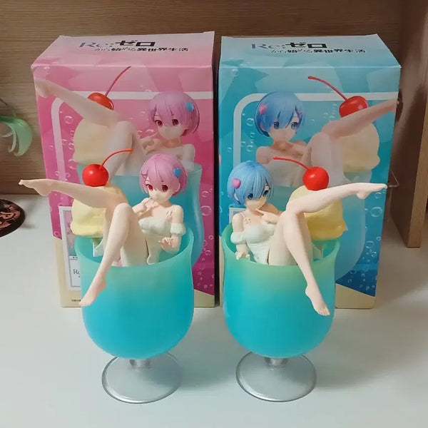[BUNJANG] Re:Zero Ram & Rem Soda Figures Set / 리제로 렘 람 소다피규어 (세트판매)