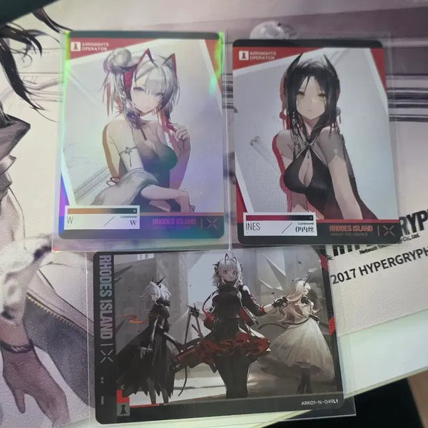 [BUNJANG] Arknights Kayou Collaboration Reduces W & Ines Cheongsam Card Set / 명일방주 카유 콜라보 리듀크 더블유 이네스 카드 판매