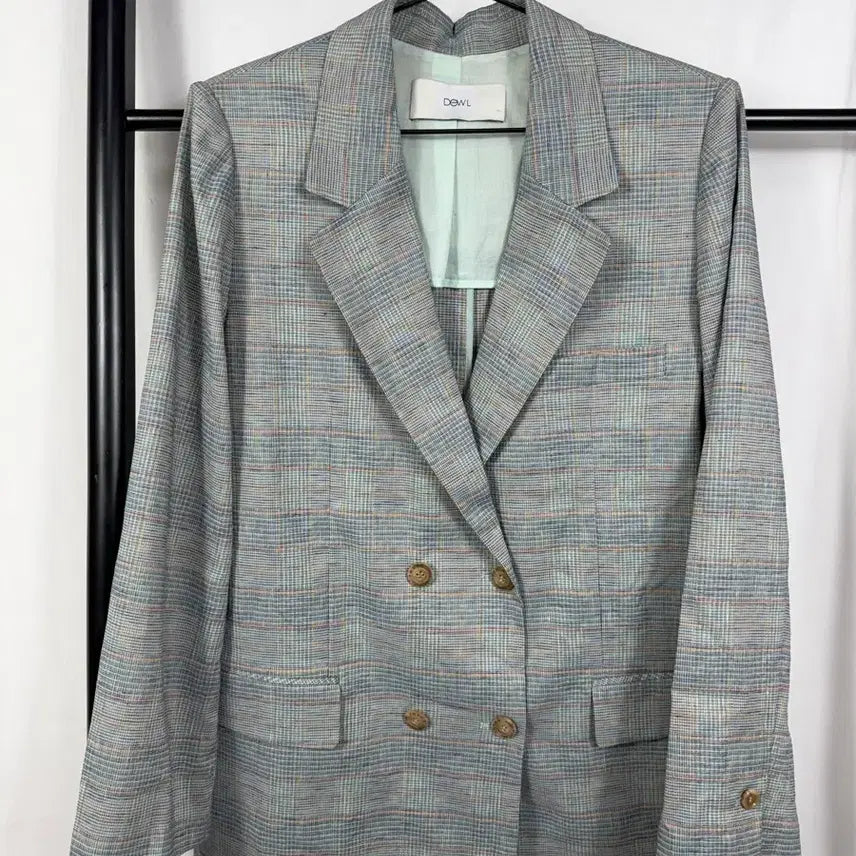 [BUNJANG] Duel Check Double Button Jacket / 듀엘 체크 더블 버튼 자켓 정품