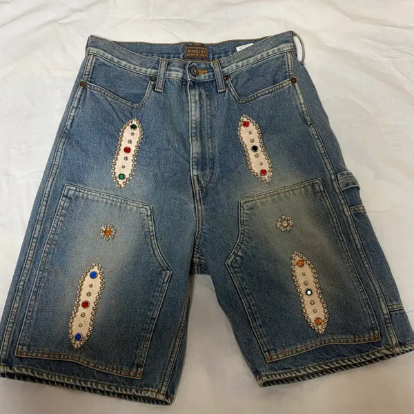 [BUNJANG] Capital 14oz Gemstone Denim Short Pants Size 32 / 캐피탈 14온즈 잼스톤 데님 숏 팬츠 32