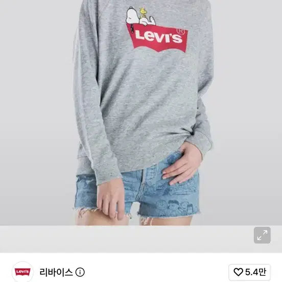 [BUNJANG] Levi's Snoopy Sweatshirt M / 리바이스 맨투맨 스누피 M