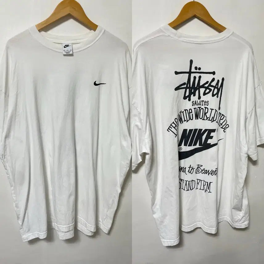 [BUNJANG] Nike Stussy Big Logo Oversized T-Shirt / 110 NIKE 나이키 빅로고 Stussy 올드스쿨 루즈핏 반팔 티셔츠