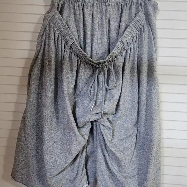 [BUNJANG] Kangaroo Wide Pintuck Shorts Grey / 캥거루 와이드 핀탁 숏팬츠 그레이