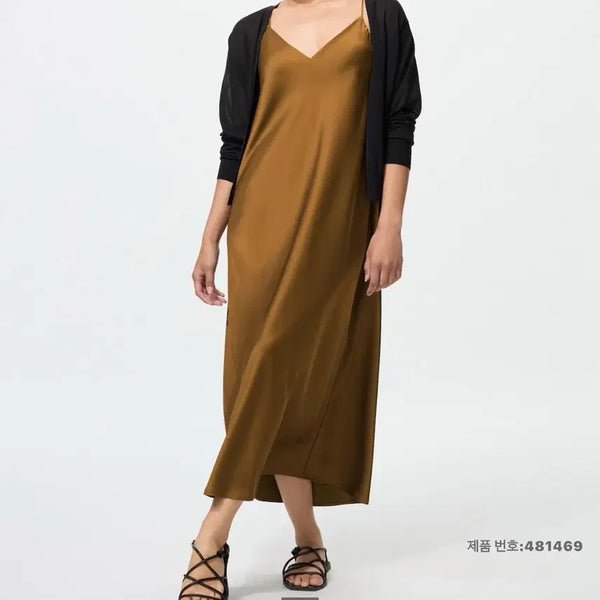 [BUNJANG] Uniqlo Satin Slip Dress / (쿨거래)(새상품)유니클로 새틴 슬립원피스