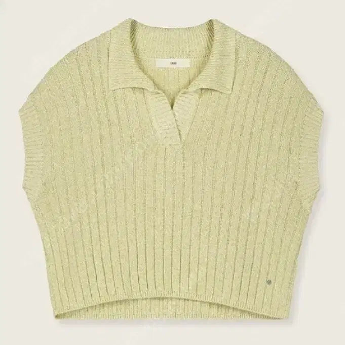 [BUNJANG] YUMER Knit Vest - Lime / 유메르 umer 메종 니트 베스트 라임