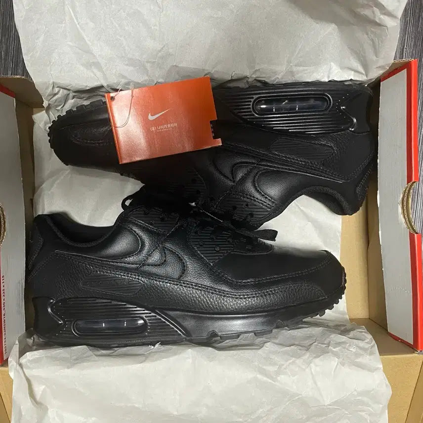 [BUNJANG] Nike Air Max 90 LTR Triple Black Sneakers / 니이키 에어맥스90 LTR 트리플 블랙 275