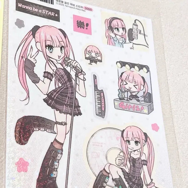 [BUNJANG] Tetrabox Melon Tea & Slow Stuff Character Sticker Set / 다꾸스티커 인물다꾸 미소녀스티커 지뢰계스티커 인물스티커 테트라포트멜론티 슬로우스터프 다꾸띵 다꾸템 다꾸씰스티커