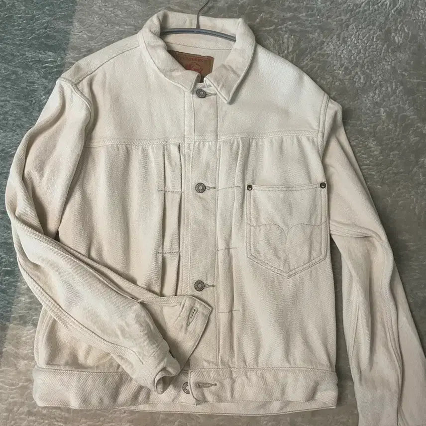 [BUNJANG] Pherrow's Ecru Trucker Jacket Size 38 / 페로우즈 에크루 트러커 자켓 38사이즈