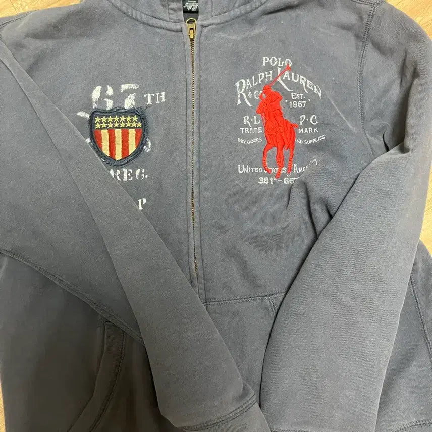 [BUNJANG] Polo Ralph Lauren "Stars and Stripes" Zip-Up Hoodie / 폴로 성조기 후드집업
