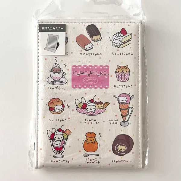 [BUNJANG] San-X Nyanko Nyang Cafe Folding Mirror / 고전 냥코 냐옹카페 접이식 거울 일본정품 일본간식 파르페냥이
