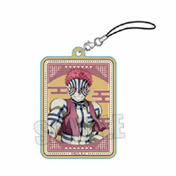 [BUNJANG] Demon Slayer: Mugen Train Arc Akaza Wooden Charm Keychain Gacha / 귀멸의칼날 무한성편 아카자 나무 목패 열쇠고리 가챠