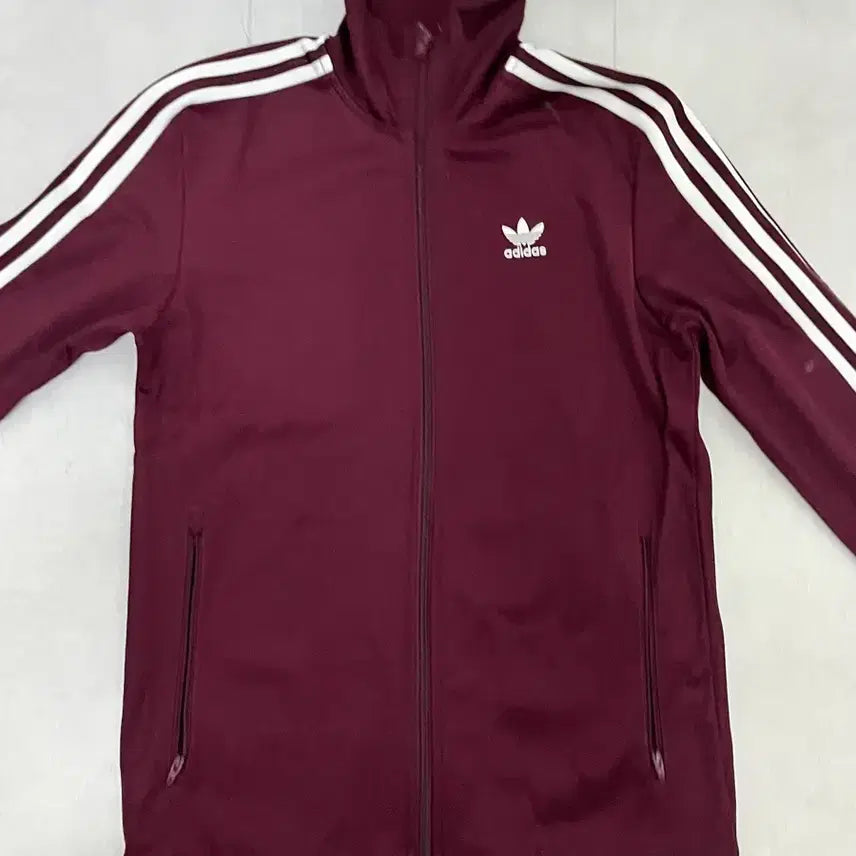 [BUNJANG] Adidas Burgundy Track Jacket / 버건디 아디다스 져지