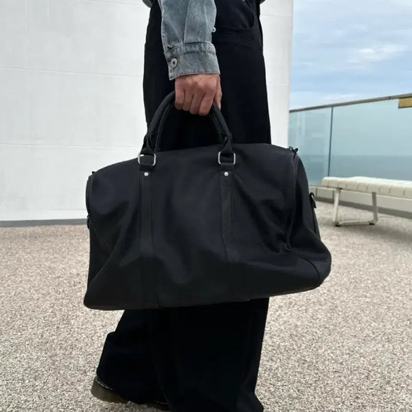 [BUNJANG] Premium Leather Boston 2-Way Bag / 프리미엄 레더 보스턴 투웨이 백