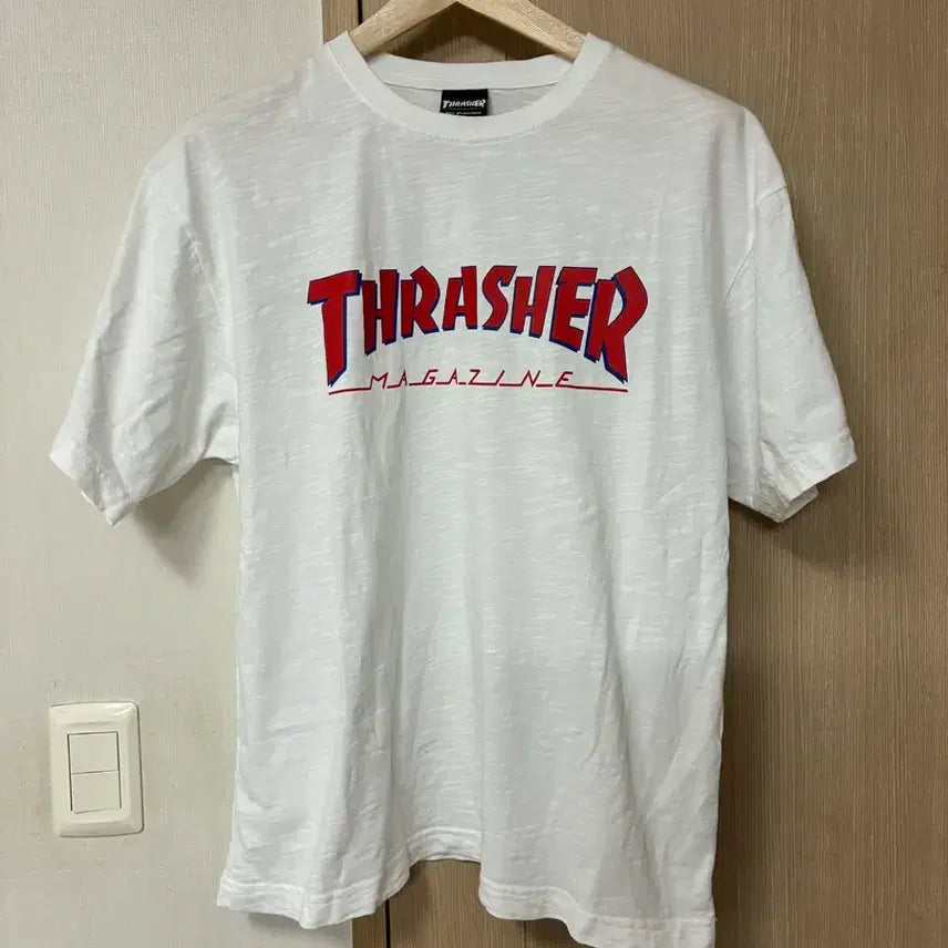 [BUNJANG] Thrasher Short Sleeve T-Shirt White / [M]트래셔 티셔츠 화이트