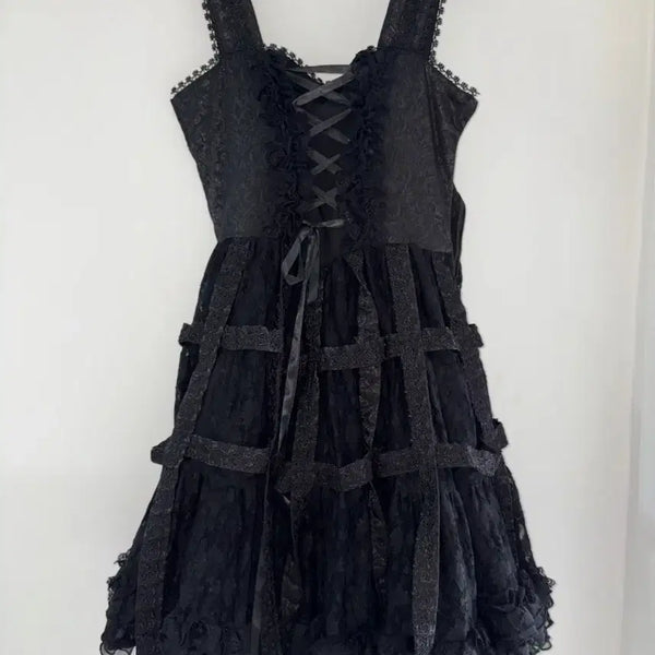 [BUNJANG] h.naoto Birdcage Jumper Skirt / h.naoto 에이치나오토 새장점퍼스커트 점스카