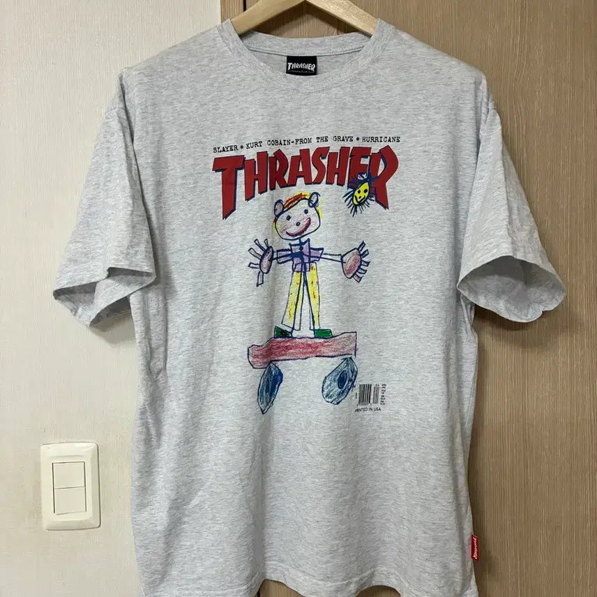 [BUNJANG] Thrasher T-Shirt Gray / [M]트래셔 티셔츠 그레이