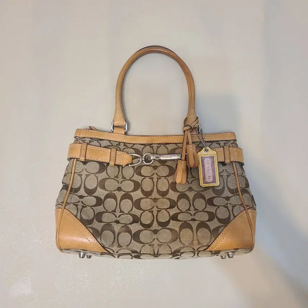 [BUNJANG] Coach Leather Handbag / 코치 8K06