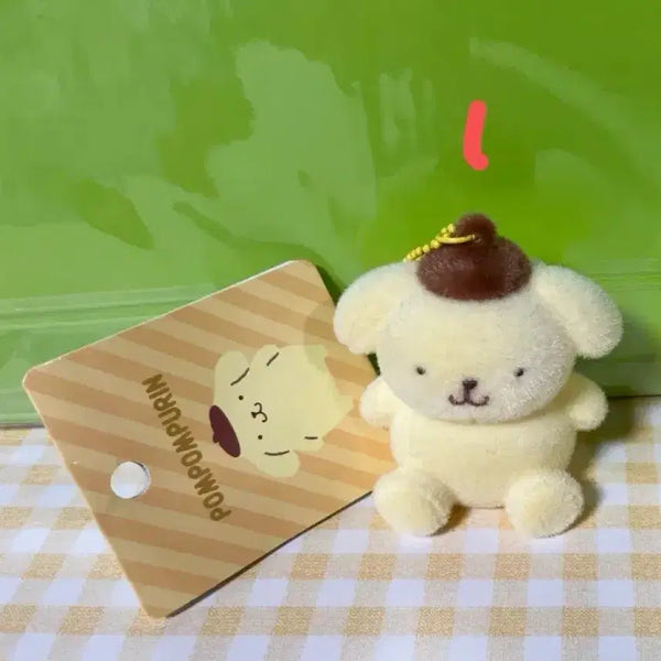 [BUNJANG] Sanrio Pompompurin Fluffy Mascot Keyring / 폼폼푸린 플로키 마스코트 키링