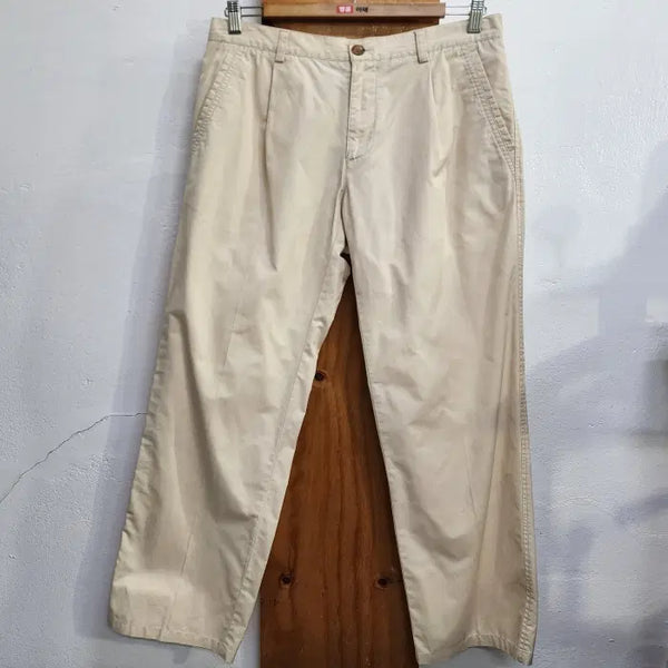 [BUNJANG] OLZEN Men's Classic Single Pleat Chino Pants (Light Beige) / [OLZEN] 올젠 남성 베이지 클래식 원턱 바지 30