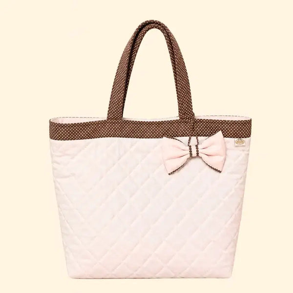 [BUNJANG] Naraya Dot Ribbon Tote Bag / Naraya 도트 리본 백 라떼갸루 딸기초코 핑크브라운