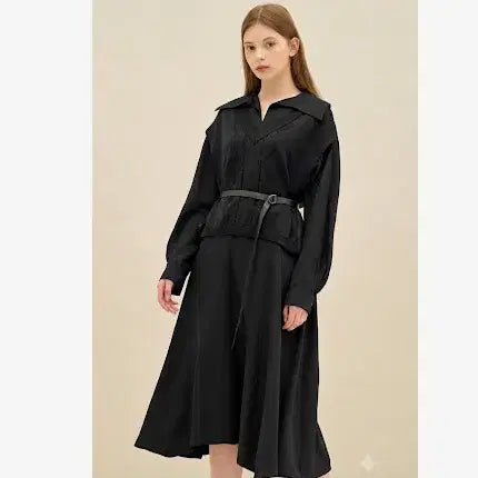 [BUNJANG] SJSJ Textured Block One-Piece Dress Size 44 / SJSJ 에스제이 텍스처 블록 원피스 44 사이즈 정품