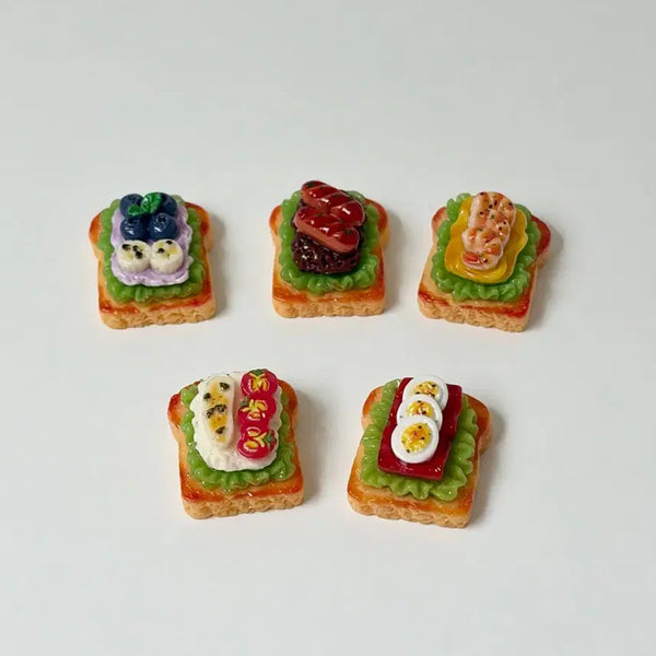[BUNJANG] Miniature Toast Set (5 Types) / 미니어쳐 토스트 5종