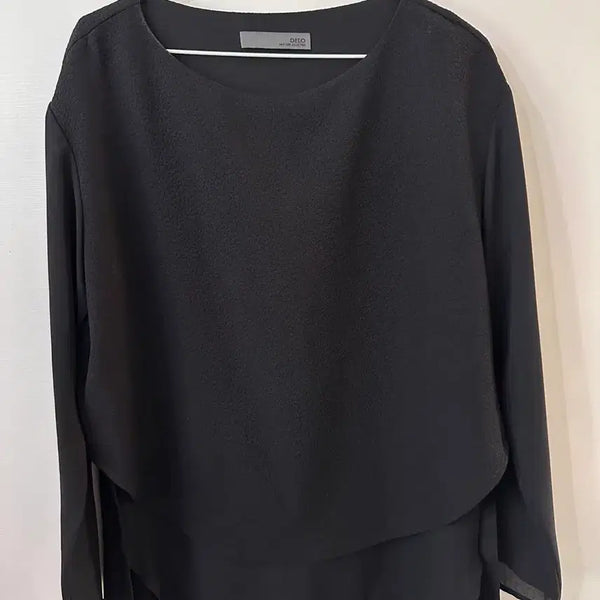 [BUNJANG] DECO Black Patterned Blouse / DECO 데코 블라우스 S사이즈