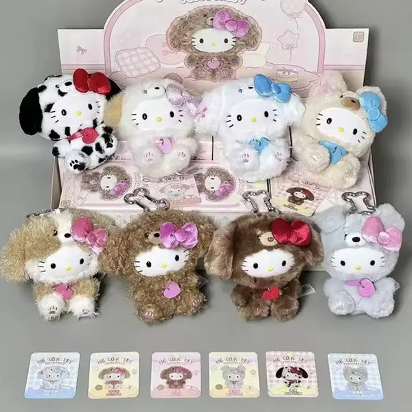 [BUNJANG] Toptoy Hello Kitty Dog Party Mascot Doll Keychain / 예약 탑토이) 헬로키티 강아지파티 키부부  마스코트 인형 키링 산리오