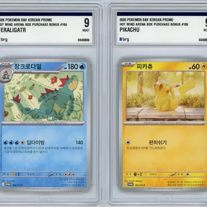 [BUNJANG] Garchomp & Melmetal G-Max Pikachu Promo Card (BRG9) / 장크로다일, 하품 피카츄 프로모 brg9 연번 포켓몬카드