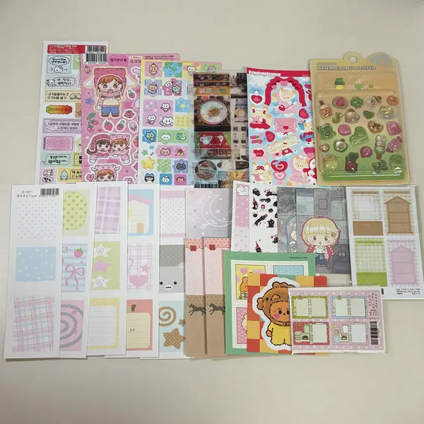 [BUNJANG] Moitoi, Bombom Studio, Peace Sculpture Sticker Bundle Set / 다꾸 스티커 모조지 일괄 처분 판매 모이또이 뽐뽐스튜디오 평화조각