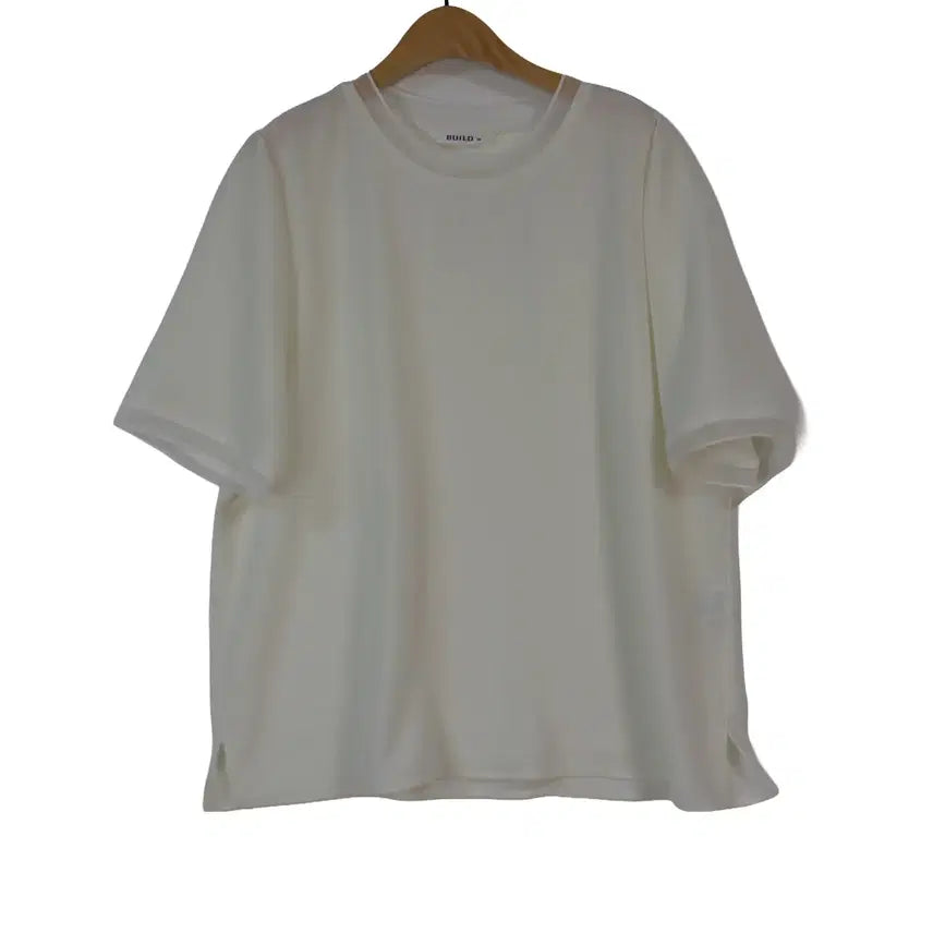 [BUNJANG] BUILD White Short Sleeve Blouse (Size 110-115) - New, Oversized Fit / BUILD 빌드 화이트 반팔 블라우스 110-115 새상품 오버핏