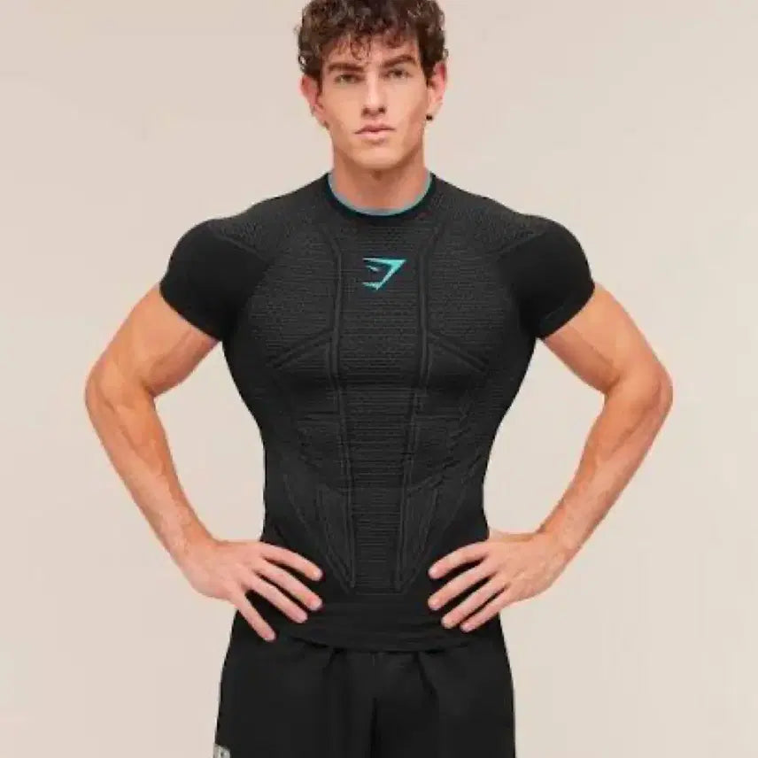 [BUNJANG] Gymshark Onyx V1 Blue T-Shirt / 짐샤크 오닉스 v1 블루 반팔