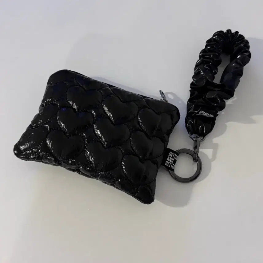 [BUNJANG] Better Small Blackheart O-Ring Pouch with Wonder Strap Black / 베러 파우치 + 스트랩