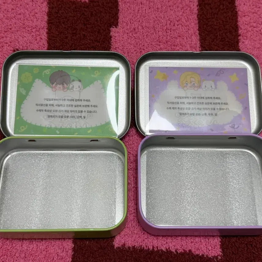 [BUNJANG] PLAVE Noah & Jimin Birthday Cookie Tin Case Bundle Set / 일괄) 플레이브 노아 하민 생일 쿠키 틴케이스 양도