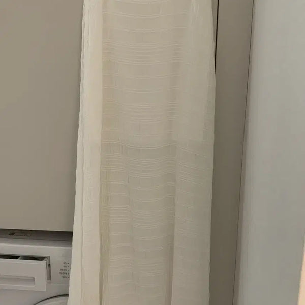 [BUNJANG] Kyrie White Long Skirt with Side Slit (Size S) / 키리에 화이트 트임 롱스커트 S
