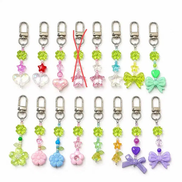 [BUNJANG] Handmade Clover Bead Keychain / 수제 클로버 비즈 키링