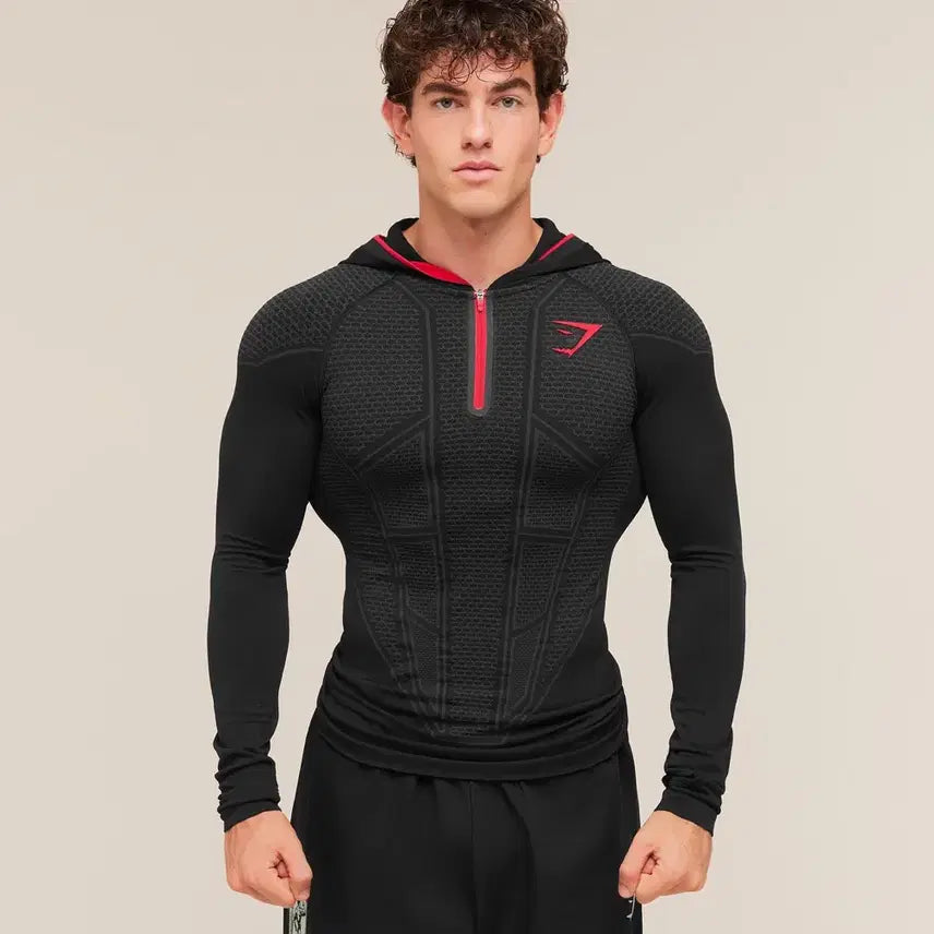[BUNJANG] Gymshark Onyx V1 Hoodie Red / 짐샤크 오닉스 v1 레드 후드