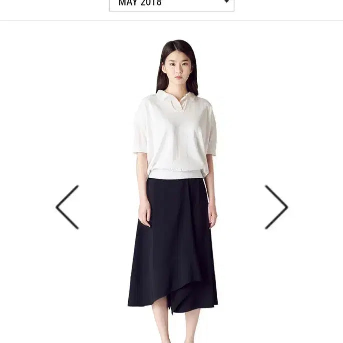 [BUNJANG] KUHO Back Banding Skirt-like Wide Pants / 구호 69만 백밴딩 치마같은와이드팬츠
